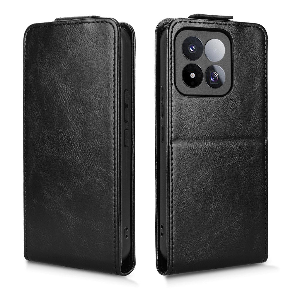 Xiaomi 17 Max Stativfodral Magnetiskt Spänne Vertikalt Flip Lädermobilfodral med Korthållare