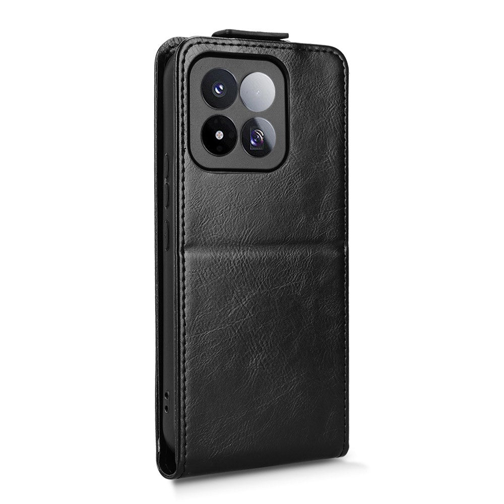 Xiaomi 17 Max Stativfodral Magnetiskt Spänne Vertikalt Flip Lädermobilfodral med Korthållare