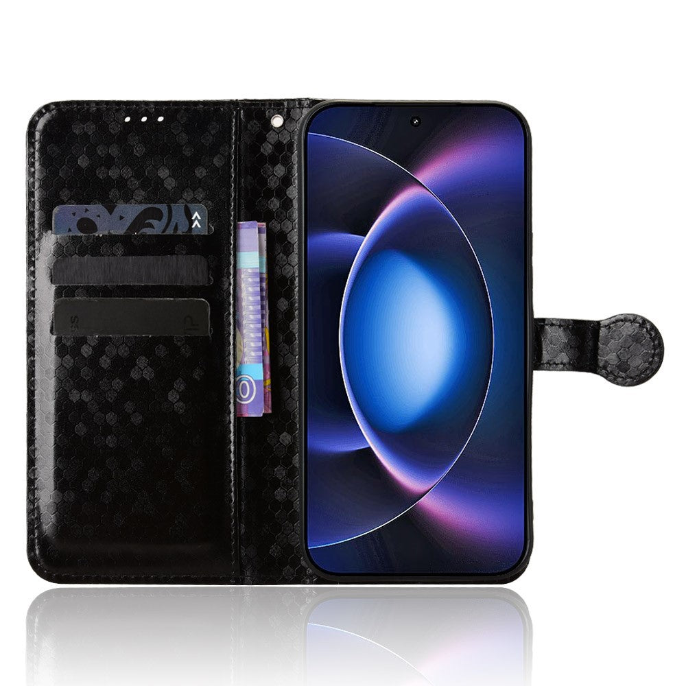Xiaomi 17 Max Plånboksfodral Prickmönster Avtryck PU-läder mobilfodral med Handledsrem