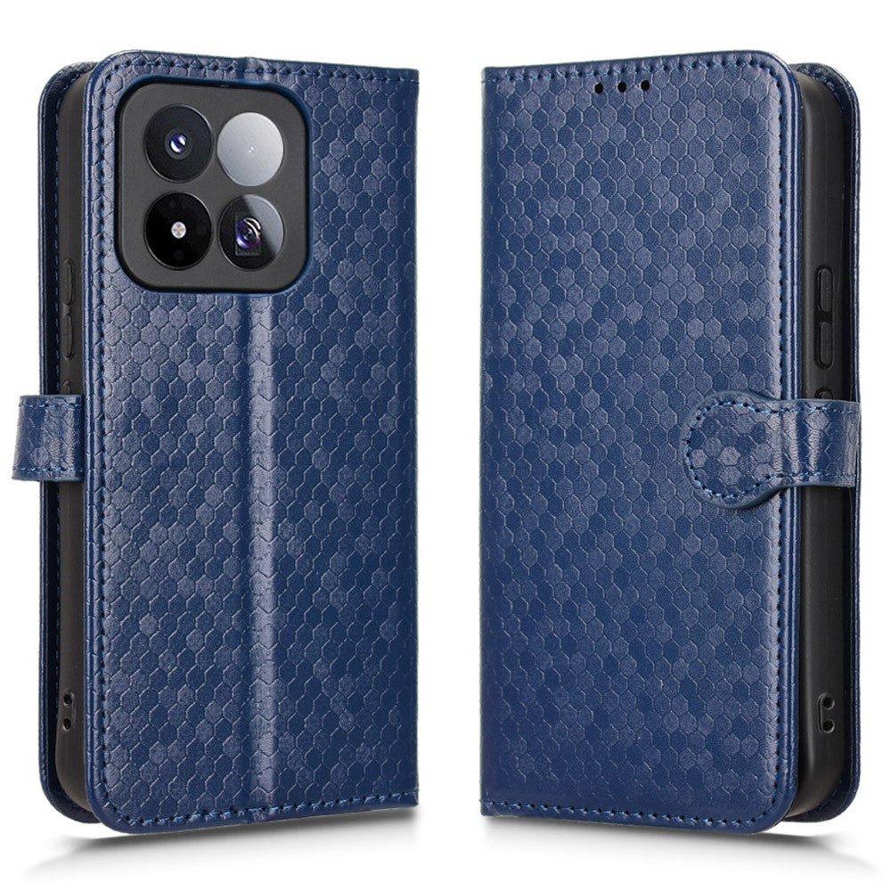 Xiaomi 17 Max Plånboksfodral Prickmönster Avtryck PU-läder mobilfodral med Handledsrem
