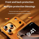 For iPhone 17 Pro Max Magnetic Case PU Leather + Metal Borderless Phone Cover with Aromatherapy Tablet