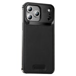 For iPhone 17 Pro Max Magnetic Case PU Leather + Metal Borderless Phone Cover with Aromatherapy Tablet