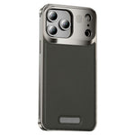 For iPhone 17 Pro Max Magnetic Case PU Leather + Metal Borderless Phone Cover with Aromatherapy Tablet