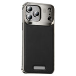 For iPhone 17 Pro Magnetic Case PU Leather + Metal Borderless Phone Cover with Aromatherapy Tablet