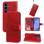 Til Samsung Galaxy S26 FE Cover med Blomstermønster i PU-læder, Pung og Stander