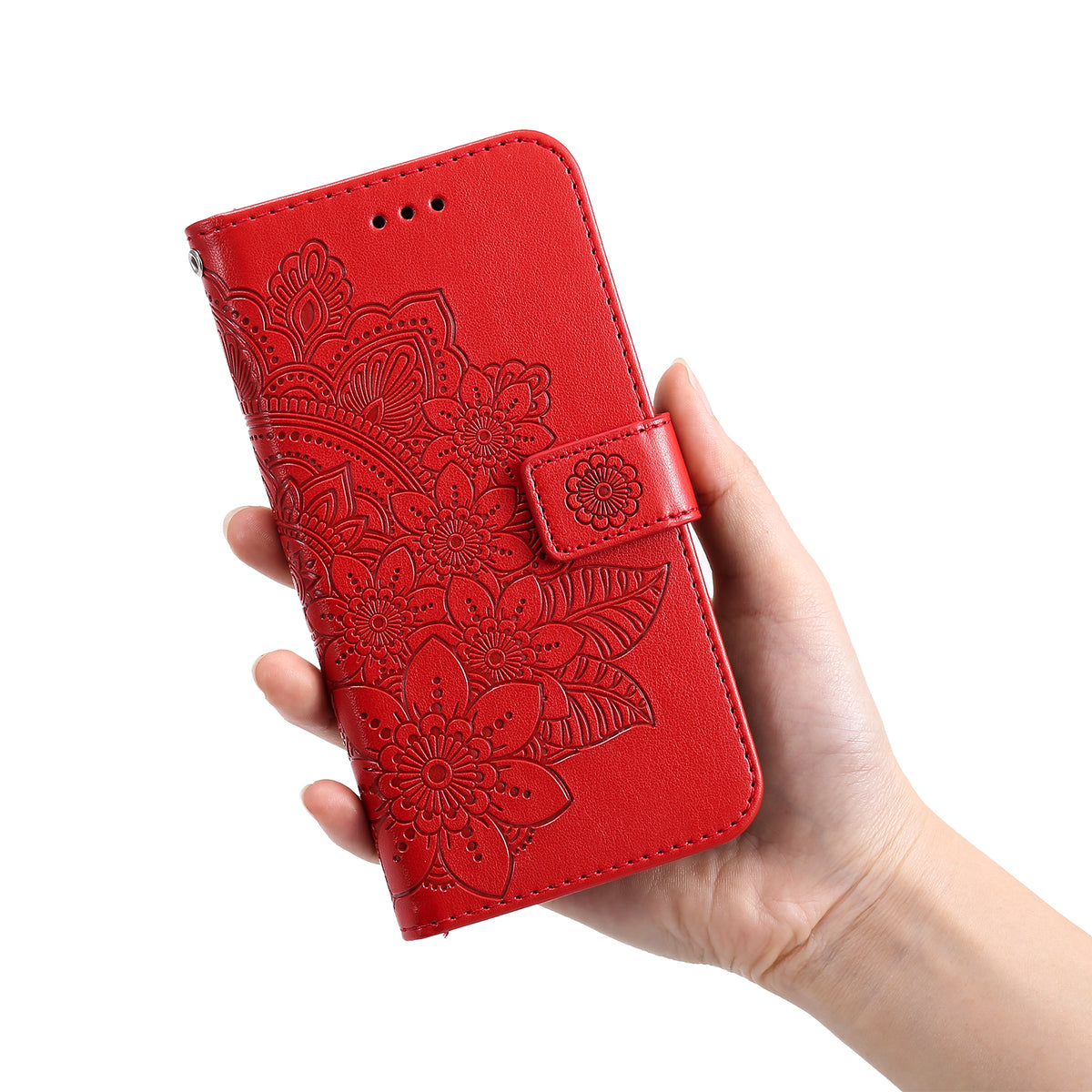 Til Samsung Galaxy S26 FE Cover med Blomstermønster i PU-læder, Pung og Stander