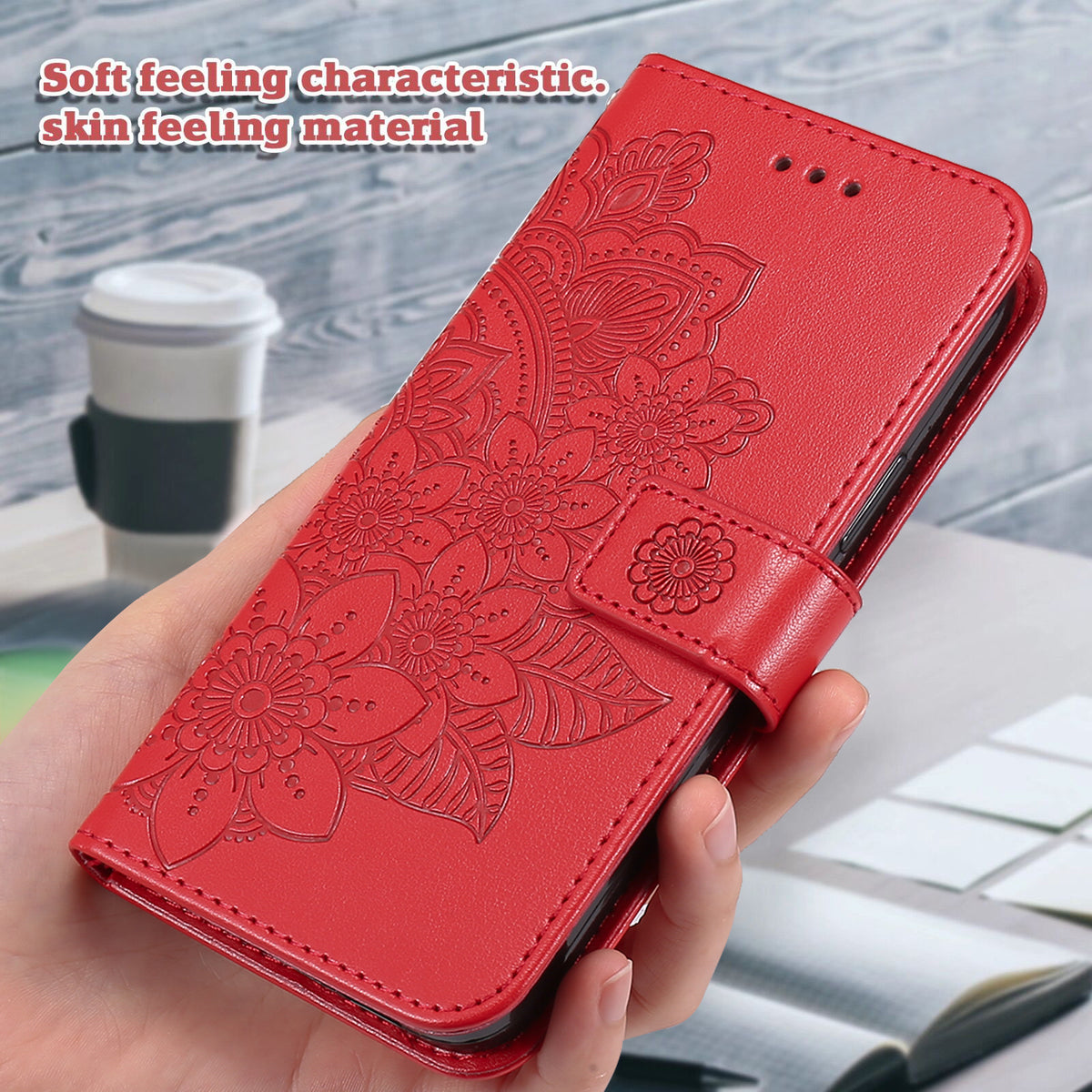 Til Samsung Galaxy S26 FE Cover med Blomstermønster i PU-læder, Pung og Stander