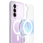 Til Realme P4x 5G / OnePlus Nord CE6 Lite 5G Gennemsigtigt Telefon Magnetisk Cover TPU + Akryl Bagcover