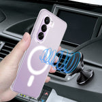 Til Realme P4x 5G / OnePlus Nord CE6 Lite 5G Gennemsigtigt Telefon Magnetisk Cover TPU + Akryl Bagcover