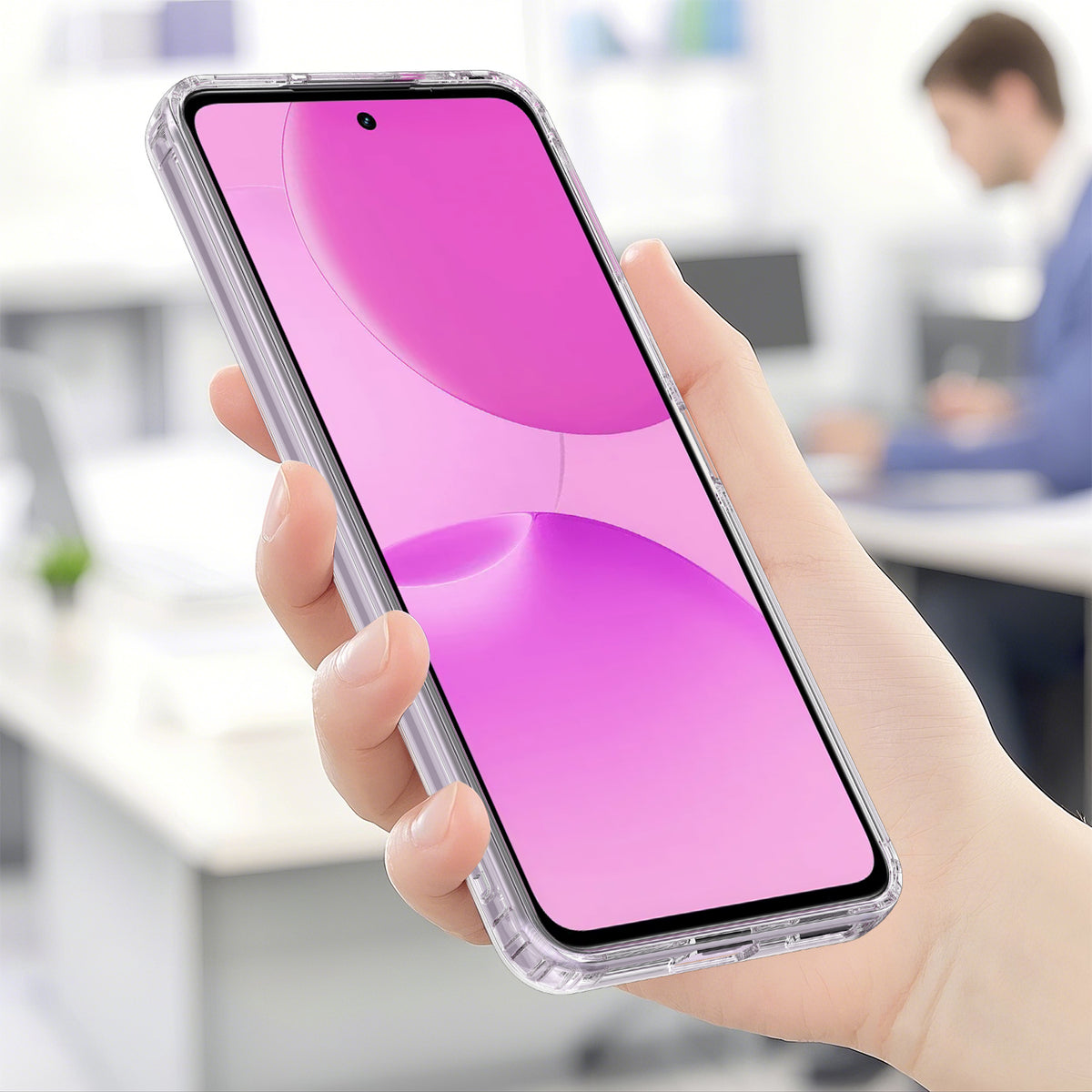 Til Realme P4x 5G / OnePlus Nord CE6 Lite 5G Gennemsigtigt Telefon Magnetisk Cover TPU + Akryl Bagcover