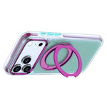 For iPhone 18 Pro / 17 Pro Case Rotating Kickstand TPU + PC Color Contrast Phone Cover