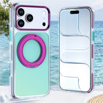 For iPhone 18 Pro / 17 Pro Case Rotating Kickstand TPU + PC Color Contrast Phone Cover