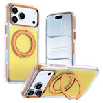 For iPhone 18 Pro / 17 Pro Case Rotating Kickstand TPU + PC Color Contrast Phone Cover
