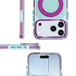 For iPhone 18 Pro Max / 17 Pro Max Case Rotating Kickstand TPU + PC Color Contrast Phone Cover