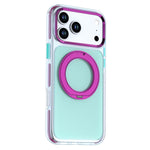 For iPhone 18 Pro Max / 17 Pro Max Case Rotating Kickstand TPU + PC Color Contrast Phone Cover