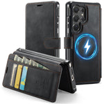 AUTSPACE til Samsung Galaxy S24 Ultra A15 Cover RFID-blokerende pung læder magnetisk telefoncover