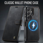 AUTSPACE til Samsung Galaxy S24 Ultra A15 Cover RFID-blokerende pung læder magnetisk telefoncover