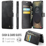 AUTSPACE til Samsung Galaxy S24 Ultra A15 Cover RFID-blokerende pung læder magnetisk telefoncover