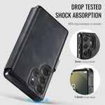 AUTSPACE til Samsung Galaxy S24 Ultra A15 Cover RFID-blokerende pung læder magnetisk telefoncover