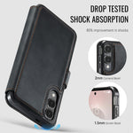 AUTSPACE til Samsung Galaxy S25 Edge A15 Cover RFID-blokerende pung læder magnetisk telefoncover
