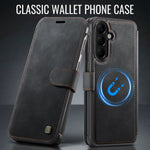 AUTSPACE for Samsung Galaxy A37 5G A15 Case RFID Blocking Wallet Leather Magnetic Phone Cover