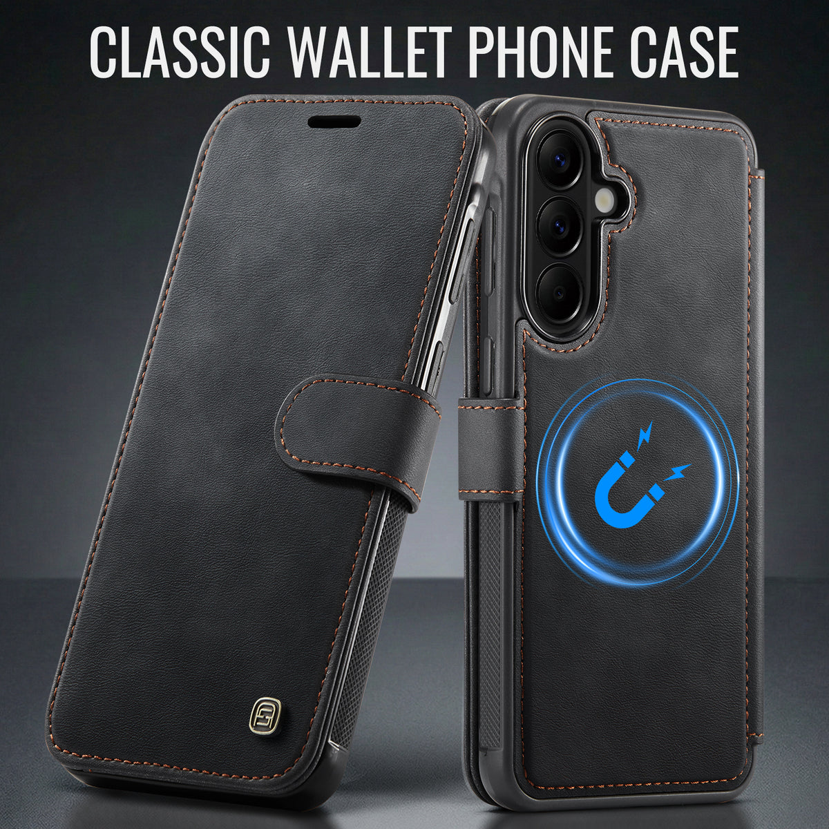AUTSPACE for Samsung Galaxy A37 5G A15 Case RFID Blocking Wallet Leather Magnetic Phone Cover