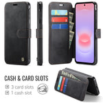 AUTSPACE for Samsung Galaxy A37 5G A15 Case RFID Blocking Wallet Leather Magnetic Phone Cover