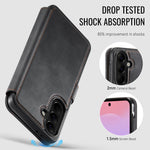 AUTSPACE for Samsung Galaxy A37 5G A15 Case RFID Blocking Wallet Leather Magnetic Phone Cover