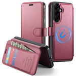 AUTSPACE for Samsung Galaxy A56 5G A15 Case RFID Blocking Wallet Leather Magnetic Phone Cover