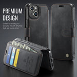 AUTSPACE til iPhone 13 A15 Cover RFID-blokerende pung læder magnetisk telefoncover