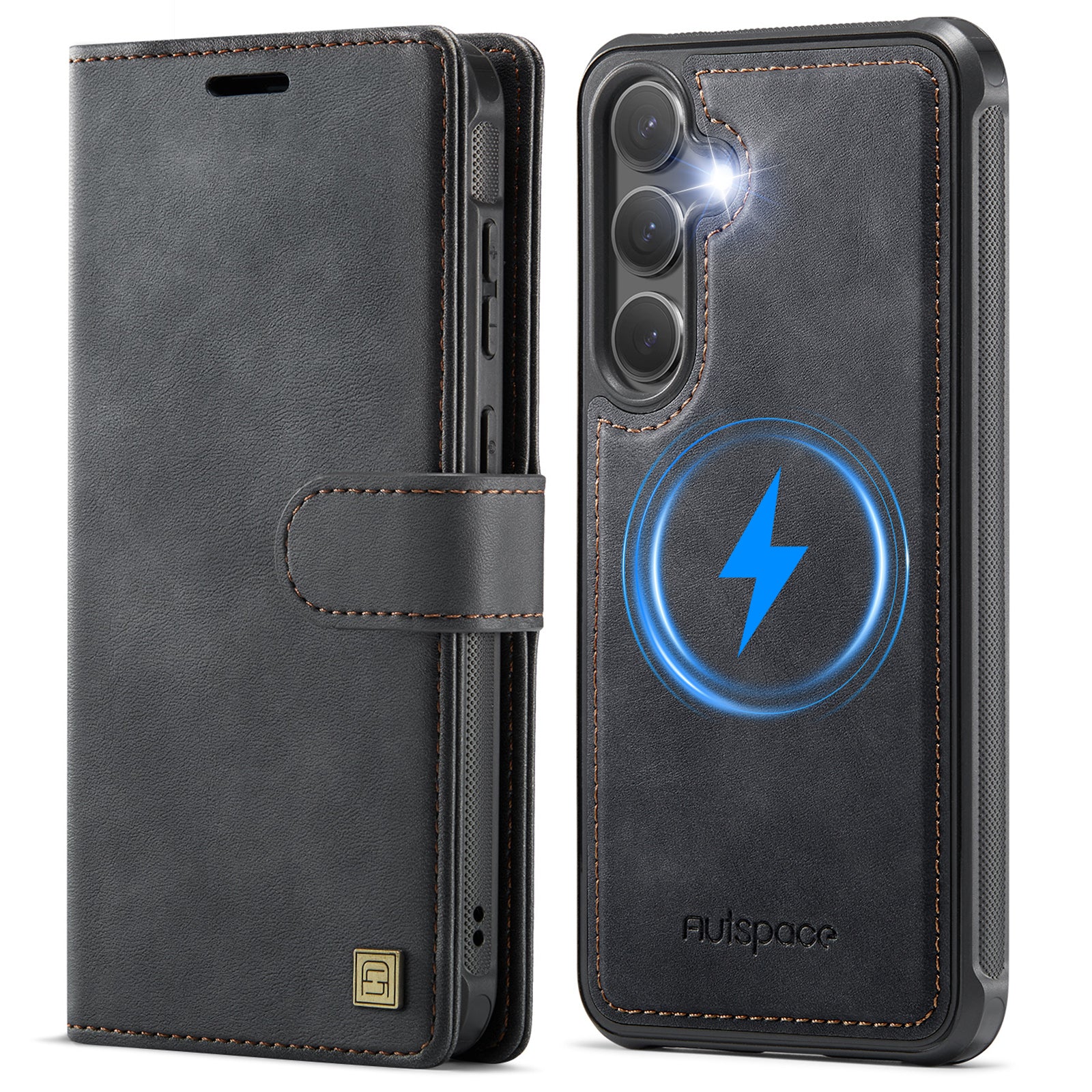 AUTSPACE til Samsung Galaxy S26 A05 Cover Pung Stativ Aftagelig Læder Magnetisk Telefoncover