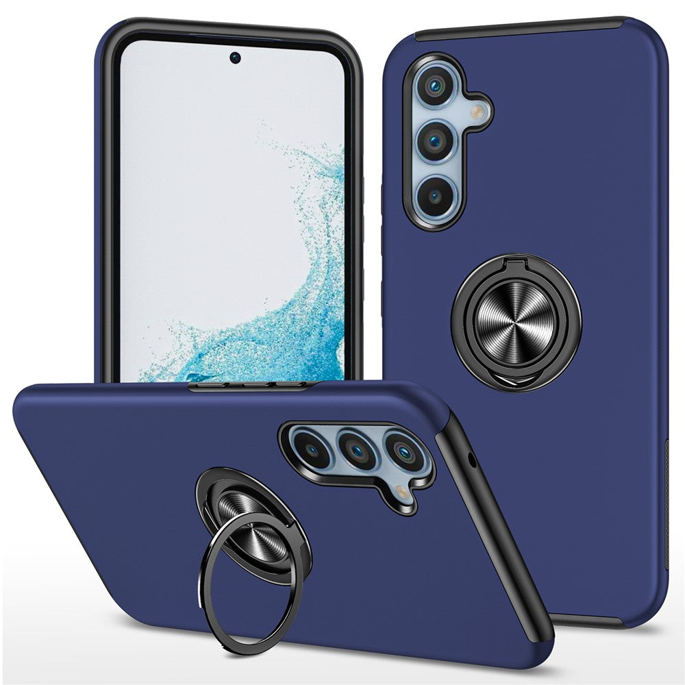For Samsung Galaxy A37 5G Case PC + TPU Phone Cover with Rotatable Ring Holder