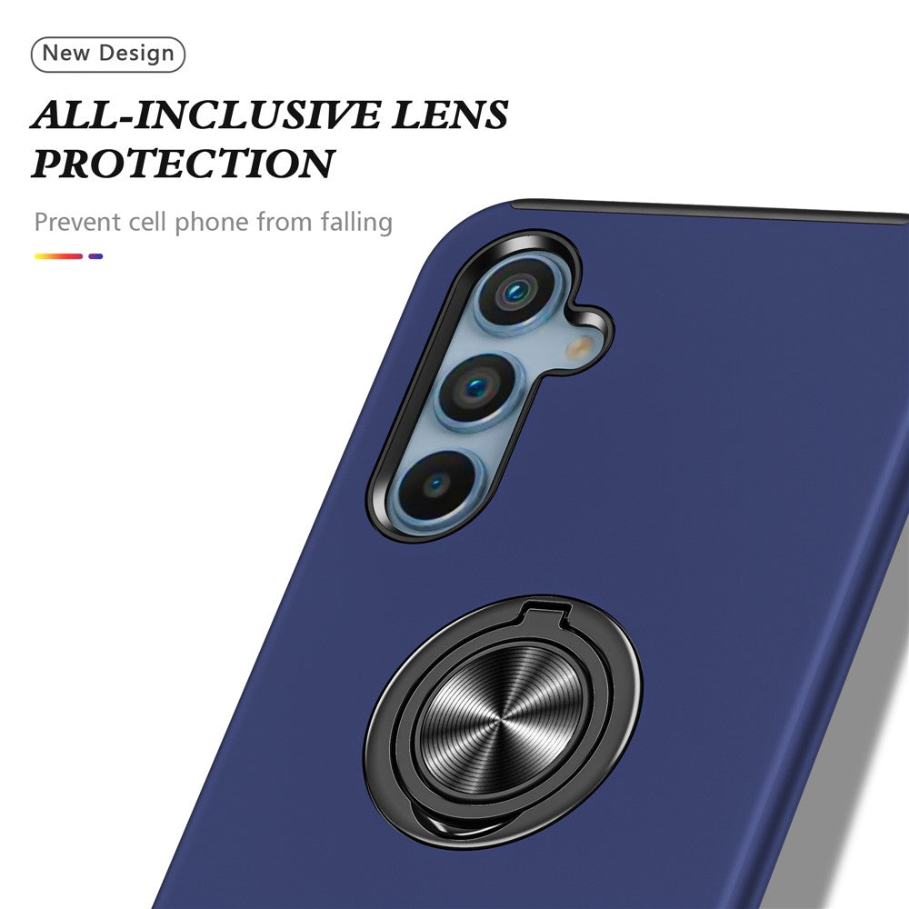 For Samsung Galaxy A37 5G Case PC + TPU Phone Cover with Rotatable Ring Holder