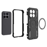For Xiaomi 17T Magnetic Case Butterfly Armor Hollow Heat Dissipation PC + TPU Phone Cover