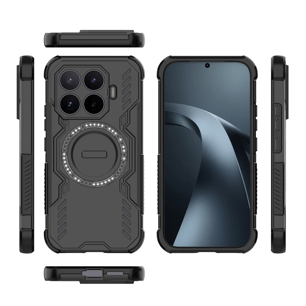 For Xiaomi 17T Magnetic Case Butterfly Armor Hollow Heat Dissipation PC + TPU Phone Cover