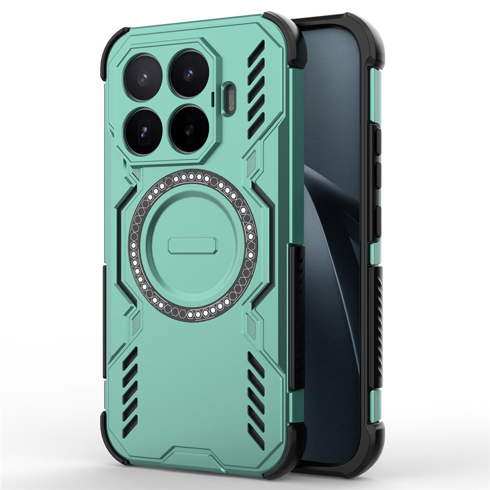 For Xiaomi 17T Magnetic Case Butterfly Armor Hollow Heat Dissipation PC + TPU Phone Cover