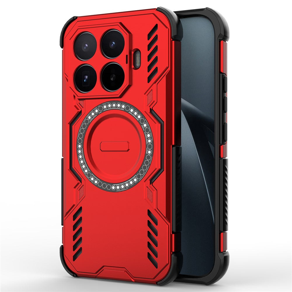 For Xiaomi 17T Magnetic Case Butterfly Armor Hollow Heat Dissipation PC + TPU Phone Cover