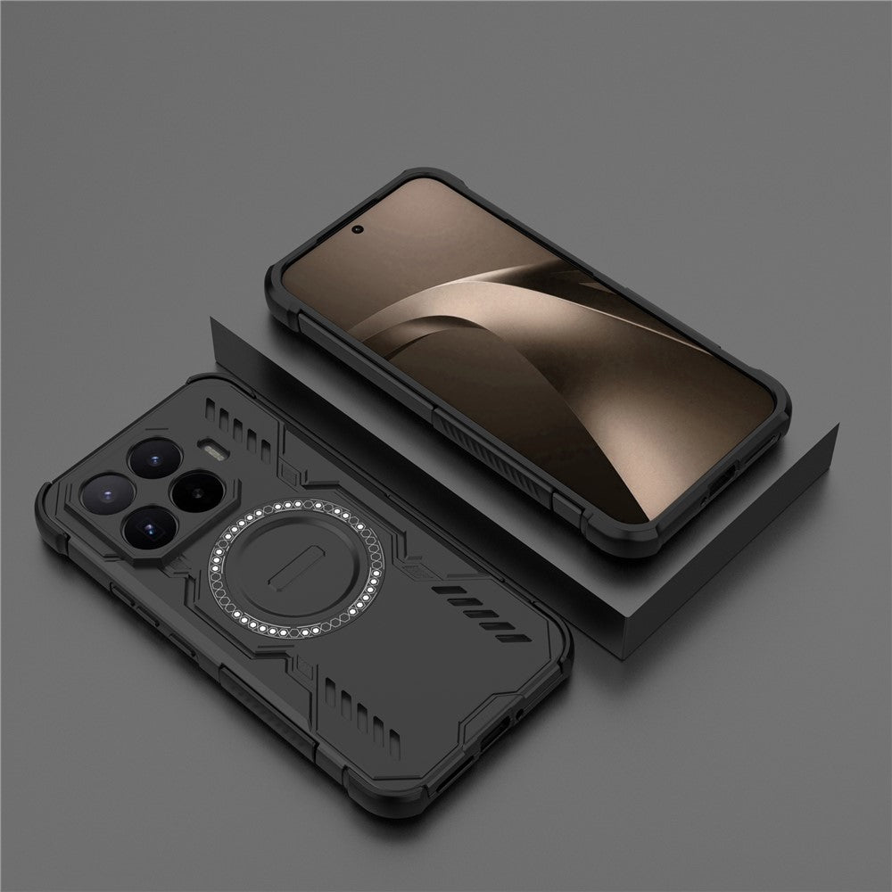 For Xiaomi 17T Pro Magnetic Case Butterfly Armor Hollow Heat Dissipation PC + TPU Phone Cover