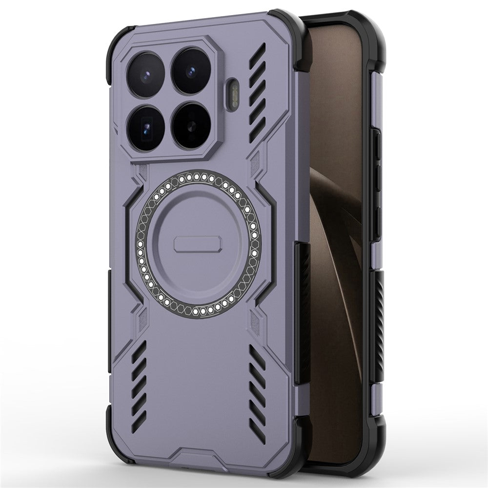 For Xiaomi 17T Pro Magnetic Case Butterfly Armor Hollow Heat Dissipation PC + TPU Phone Cover