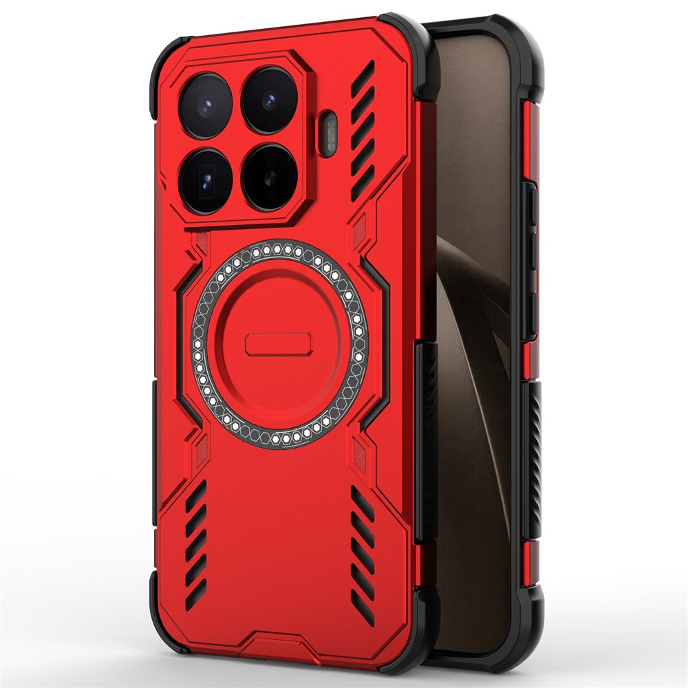 For Xiaomi 17T Pro Magnetic Case Butterfly Armor Hollow Heat Dissipation PC + TPU Phone Cover