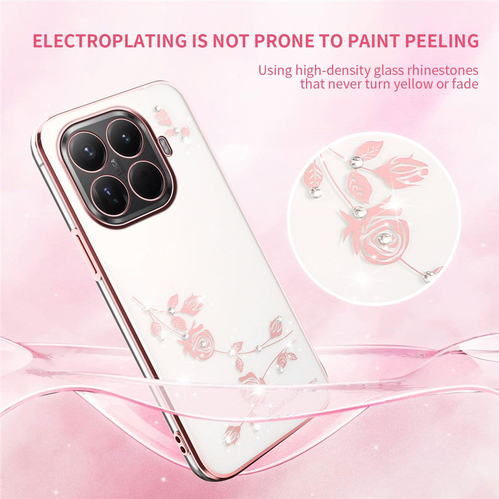 KADEM For Xiaomi 17T Pro Case Flower Rhinestone Decor TPU Phone Cover
