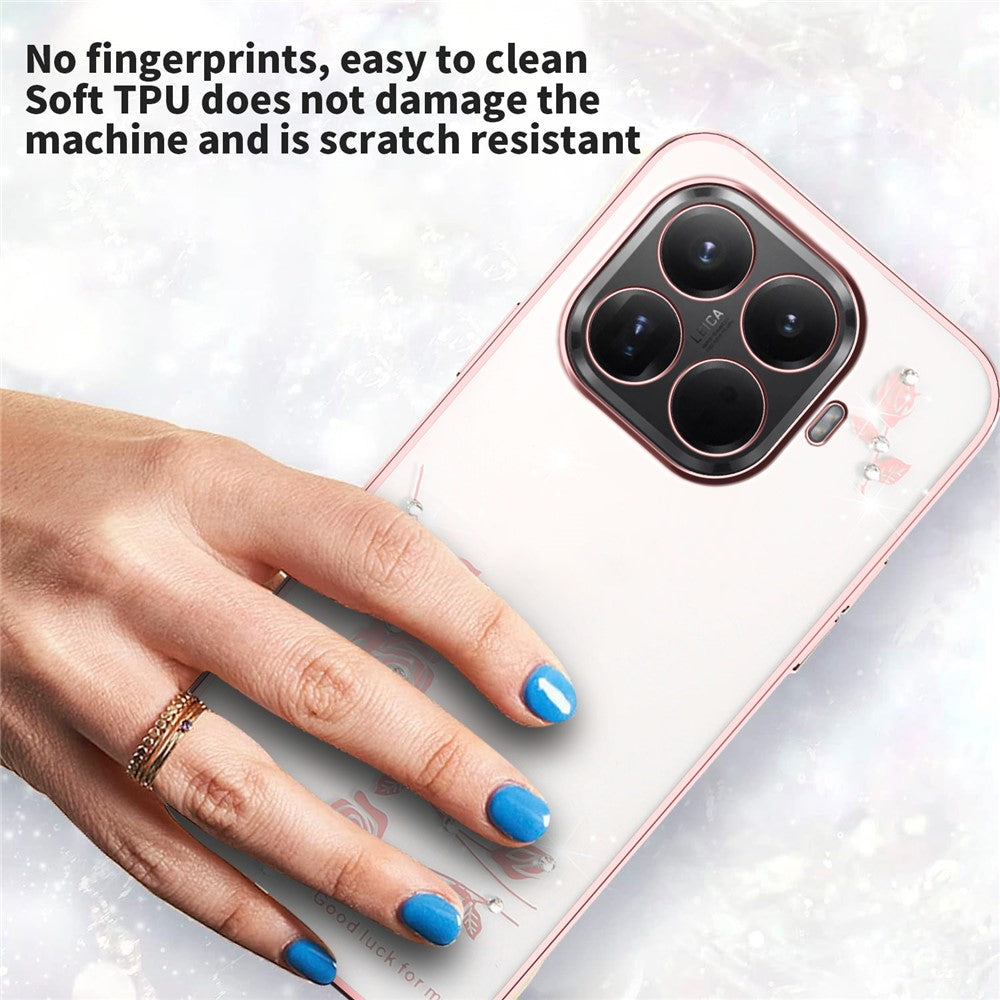 KADEM For Xiaomi 17T Pro Case Flower Rhinestone Decor TPU Phone Cover