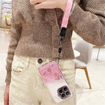 KADEM For Xiaomi 17T Pro Case Flower Pattern TPU Gradient Phone Cover with Lanyards