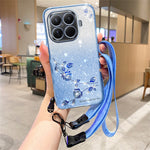 KADEM For Xiaomi 17T Pro Case Flower Pattern TPU Gradient Phone Cover with Lanyards