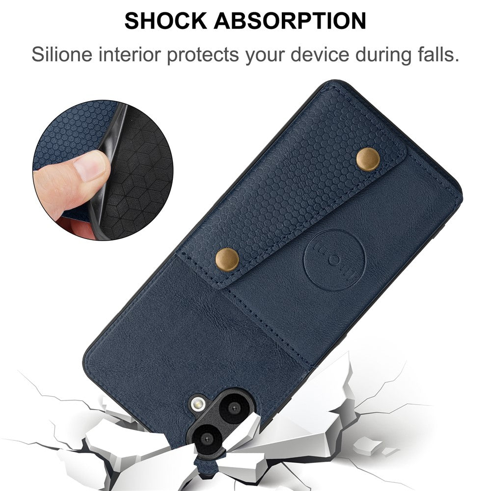For Samsung Galaxy A08 5G / A08 4G / A07 5G Case with Card Slots Kickstand Leather + TPU Phone Cover