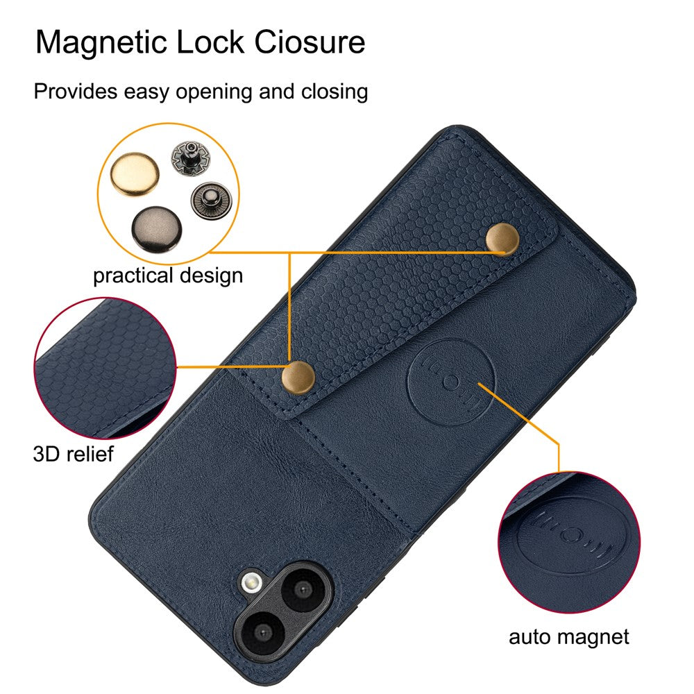 For Samsung Galaxy A08 5G / A08 4G / A07 5G Case with Card Slots Kickstand Leather + TPU Phone Cover