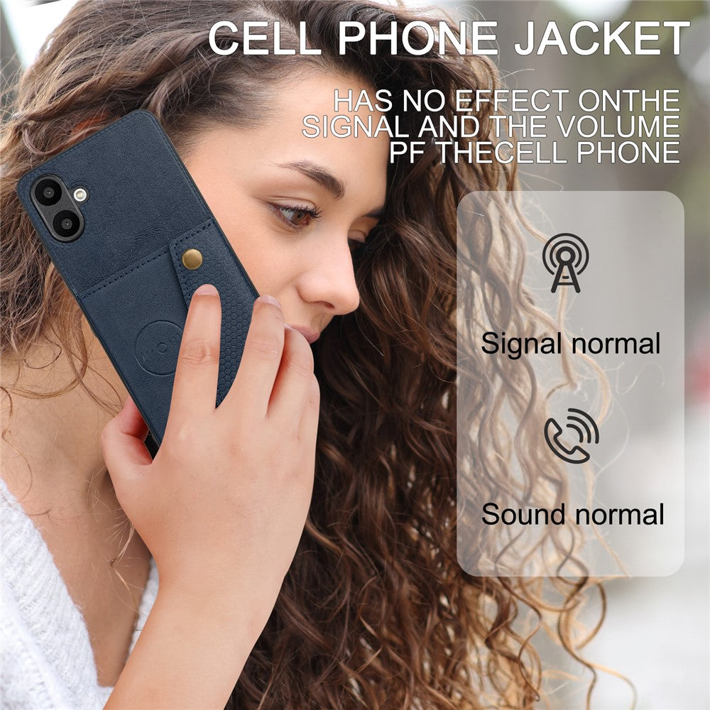 For Samsung Galaxy A08 5G / A08 4G / A07 5G Case with Card Slots Kickstand Leather + TPU Phone Cover