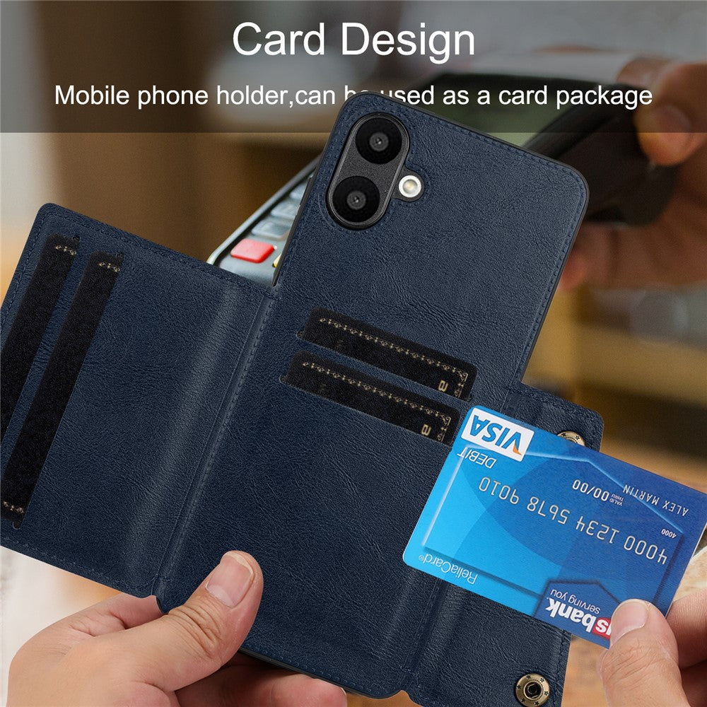 For Samsung Galaxy A08 5G / A08 4G / A07 5G Case with Card Slots Kickstand Leather + TPU Phone Cover