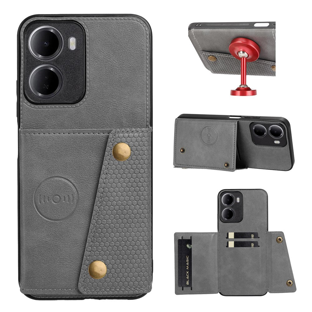 For Xiaomi Redmi 15a 5G Case with Card Slots Kickstand Leather + TPU Phone Cover