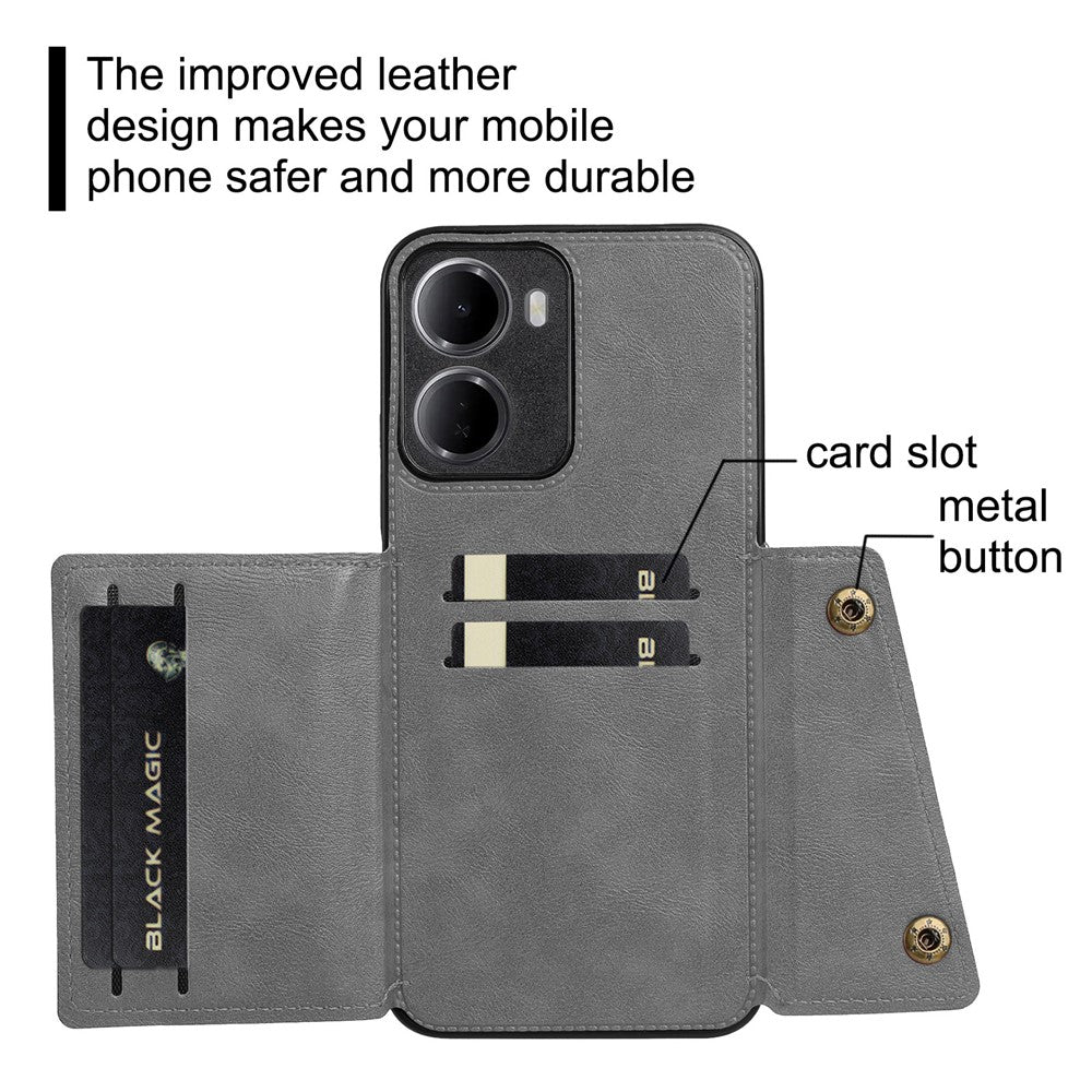 For Xiaomi Redmi 15a 5G Case with Card Slots Kickstand Leather + TPU Phone Cover